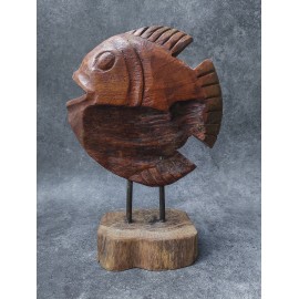 Balinese Fish Sculpture, teak wood