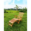 Folding garden sun lounger, teak