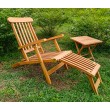 Folding garden sun lounger, teak