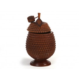 Durian fruit-shaped teak casket