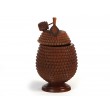 Durian fruit-shaped teak casket