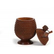 Durian fruit-shaped teak casket