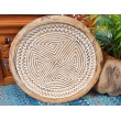 Tribal, carved decorative plate, teak wood  teak wood 40 cm