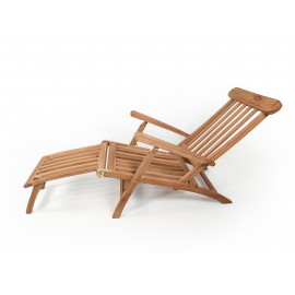 Folding garden sun lounger, teak