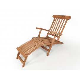 Folding garden sun lounger, teak