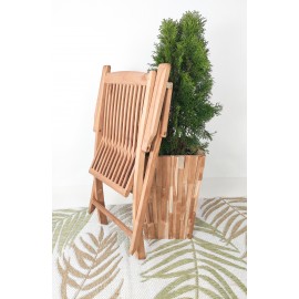 Folding garden chair with armrests, Teak