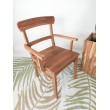 Rustic chair with armrest, Teak wood