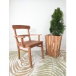 Rustic chair with armrest, Teak wood