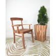 Rustic chair with armrest, Teak wood