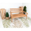 Garden teak bench Baruna 120 cm