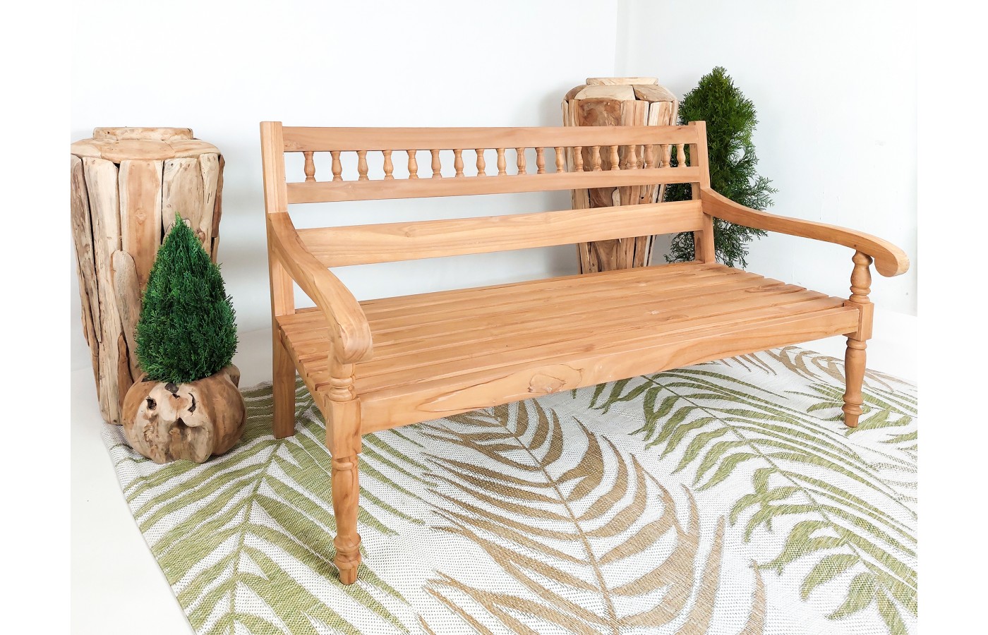 Garden teak bench Baruna 150 cm