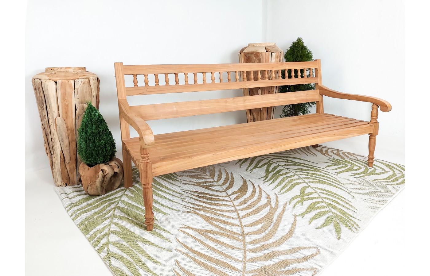 Indonesian deals teak bench