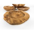 Teak wood bowl of irregular shape