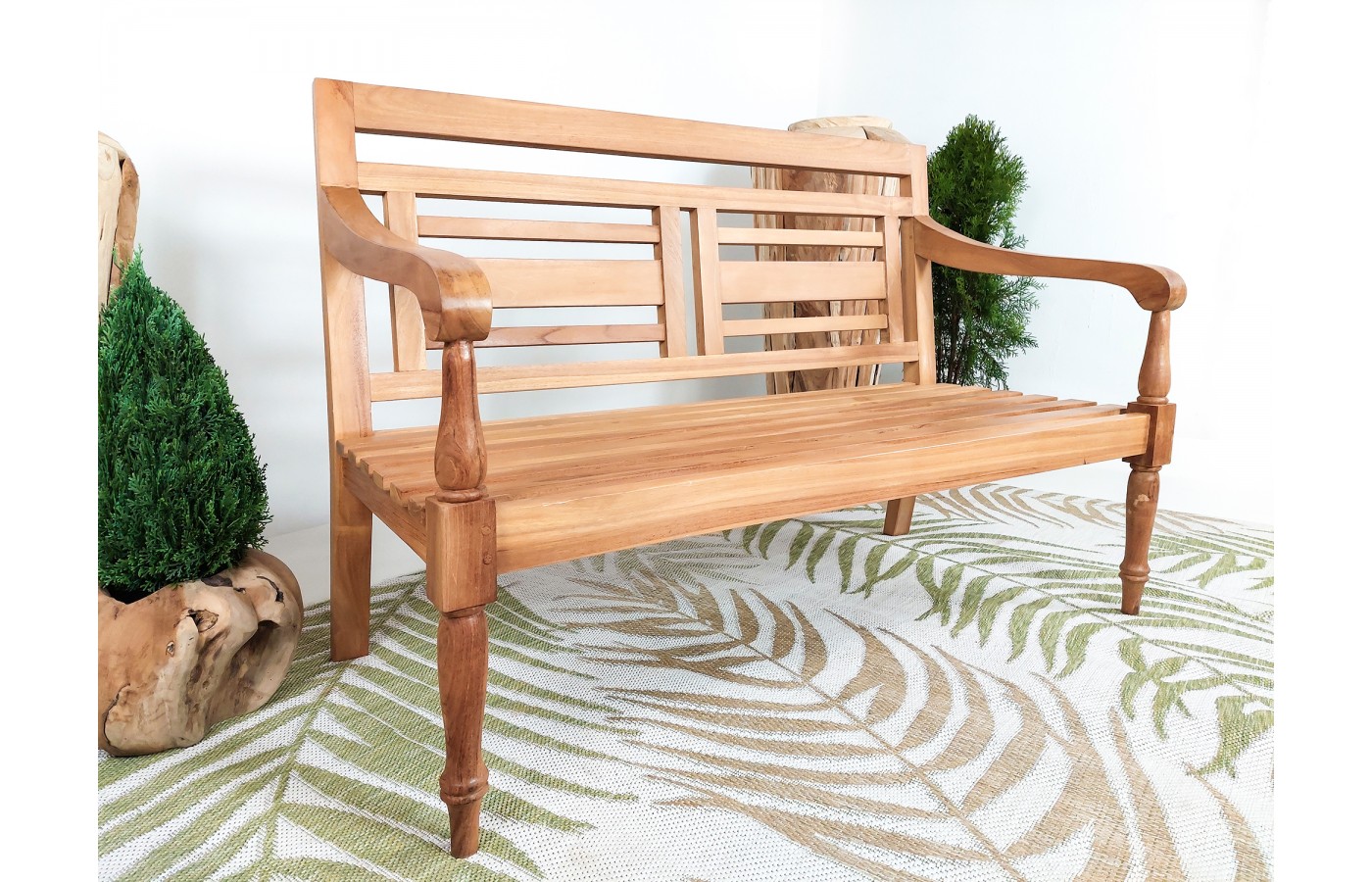 Garden teak bench  120 cm