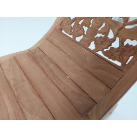 Decorated teak bench