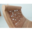 Decorated teak bench