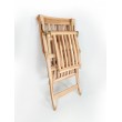 Folding teak garden chair with armrests