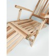 Folding teak garden chair with armrests