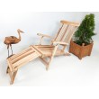 Folding teak garden chair with armrests