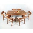 Dining set - table with 6 chairs solid KUKU wood