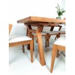 Dining set - table with 8 chairs solid KUKU wood