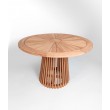 Round garden table Jamur, teak 120 cm