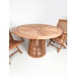 Round garden table Jamur, teak 120 cm