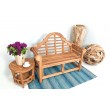 Garden teak bench Tirawa 120 cm