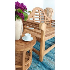 Garden teak bench Tirawa 120 cm