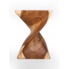 Suar twisting wood stool