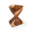 Suar twisting wood stool