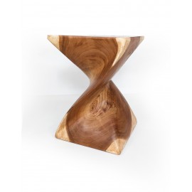 Suar twisting wood stool