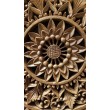 Oriental wall panel - Lotus Flower Mandala - Bali sculpture, 50 cm