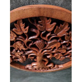 Oriental wall panel - Vine - Bali sculpture, 40 cm