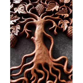 Oriental wall panel - Vine - Bali sculpture, 40 cm