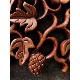 Oriental wall panel - Vine - Bali sculpture, 40 cm