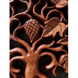 Oriental wall panel - Vine - Bali sculpture, 40 cm