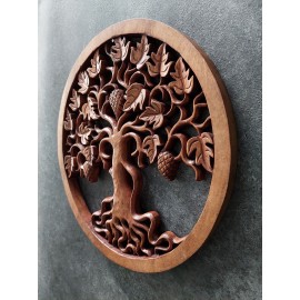 Oriental wall panel - Vine - Bali sculpture, 40 cm