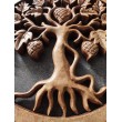 Oriental wall panel - Vine - Bali sculpture, 30 cm