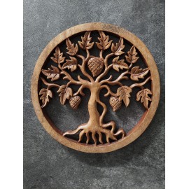 Oriental wall panel - Vine - Bali sculpture, 30 cm