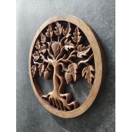 Oriental wall panel - Vine - Bali sculpture, 30 cm