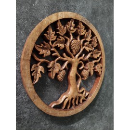 Oriental wall panel - Vine - Bali sculpture, 30 cm