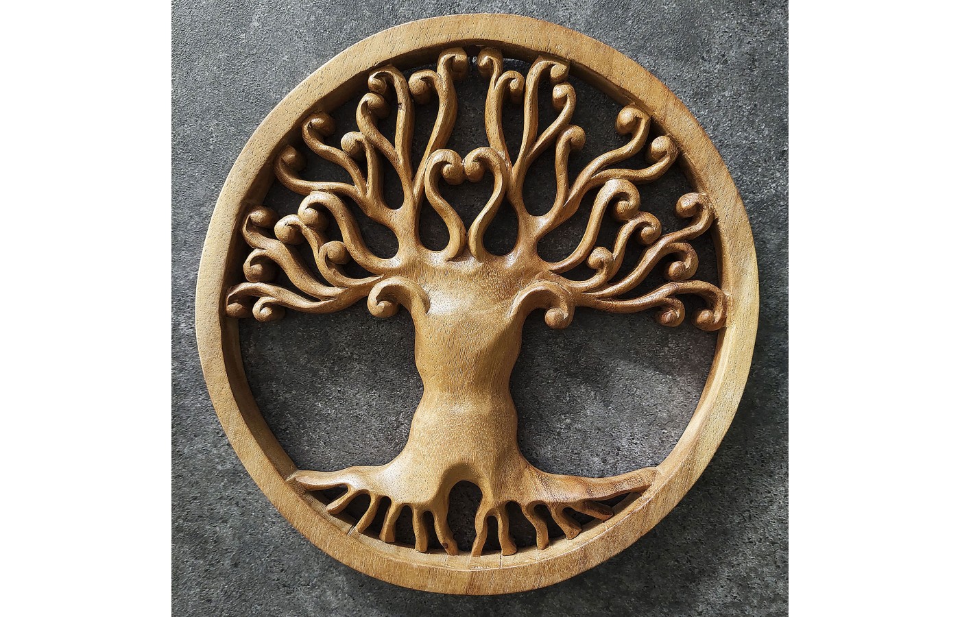 Oriental wall panel - Tree of Life - Bali sculpture, 30 cm