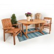 A large teak wood garden table with folding 180/240