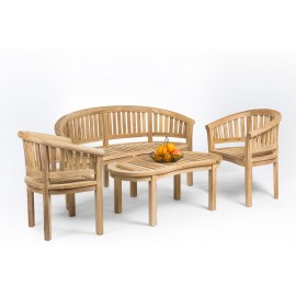 Teak garden furniture set Rongo banana, teak