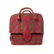 Embroidered Cotton Handbag in Rose and Emerald Green from Bali, B6