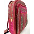 Embroidered Cotton Backpackin Rose and Emerald Green from Bali, B7