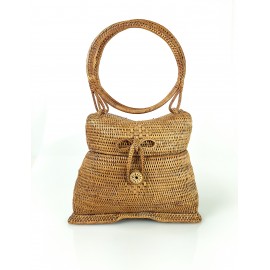 Handcrafted Ate Grass Handle Handbag from Bali, B12