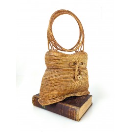 Handcrafted Ate Grass Handle Handbag from Bali, B12