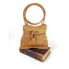 Handcrafted Ate Grass Handle Handbag from Bali, B12